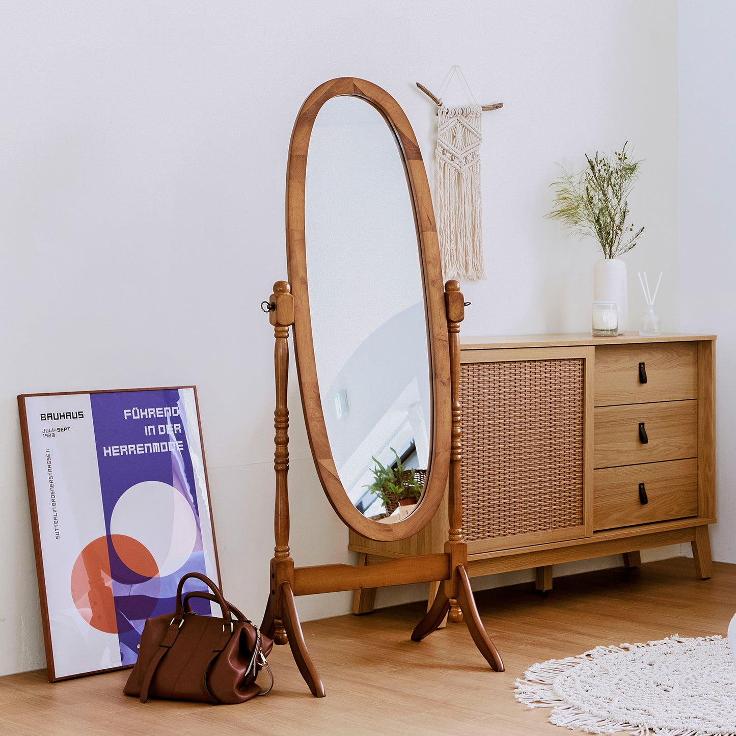 Ashley Wooden Free Standing Floor Mirror