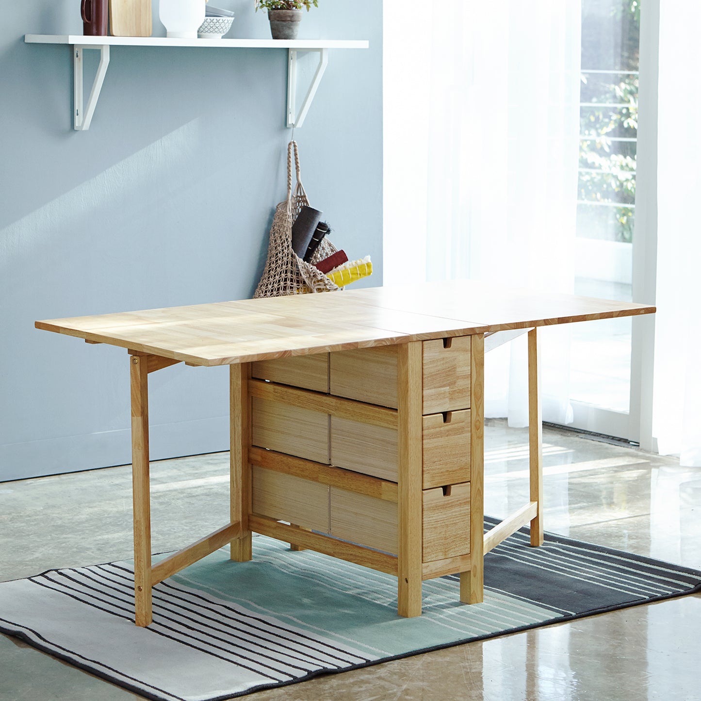 Wings Extendable Gate-Leg Drop Leaf Dining Table