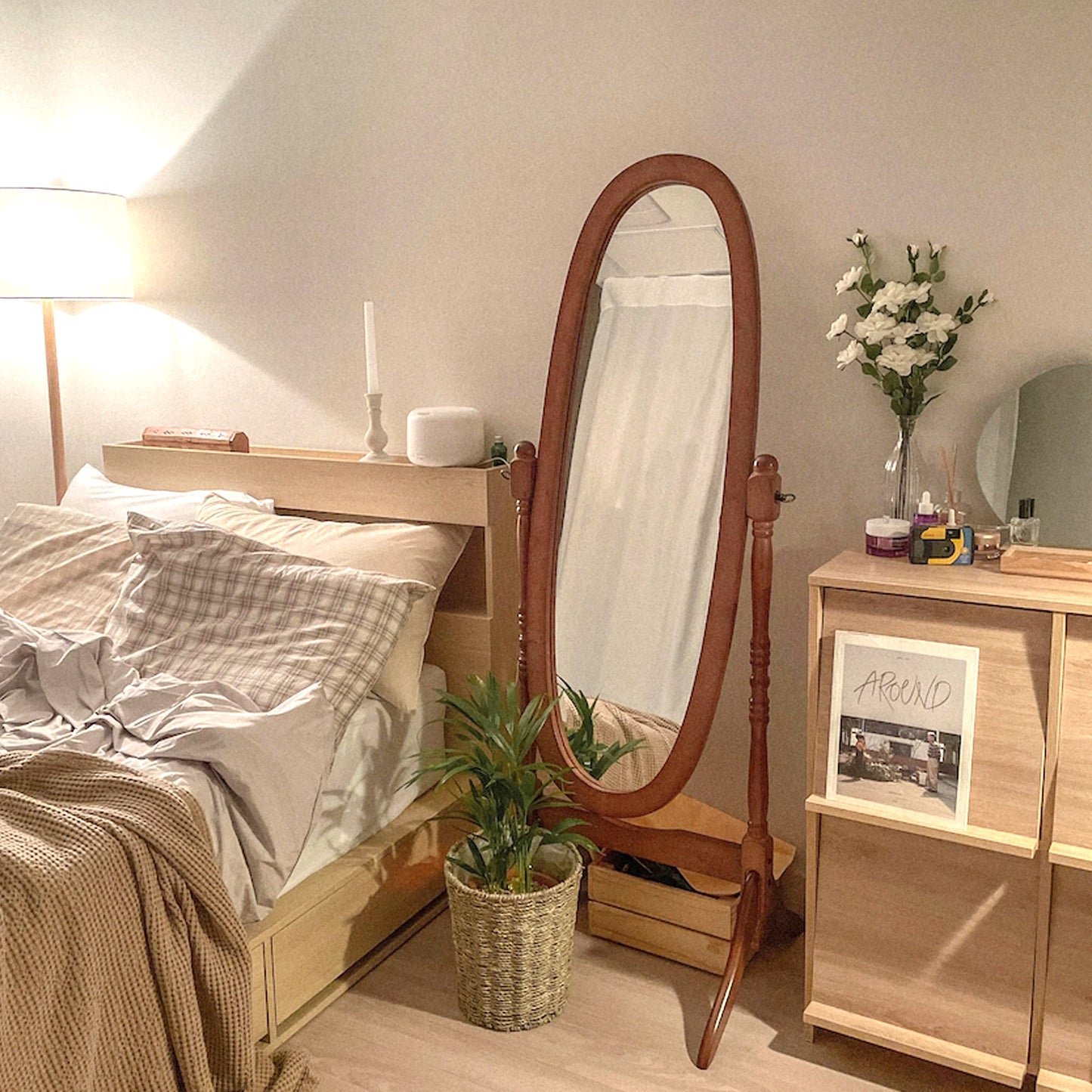Ashley Wooden Free Standing Floor Mirror