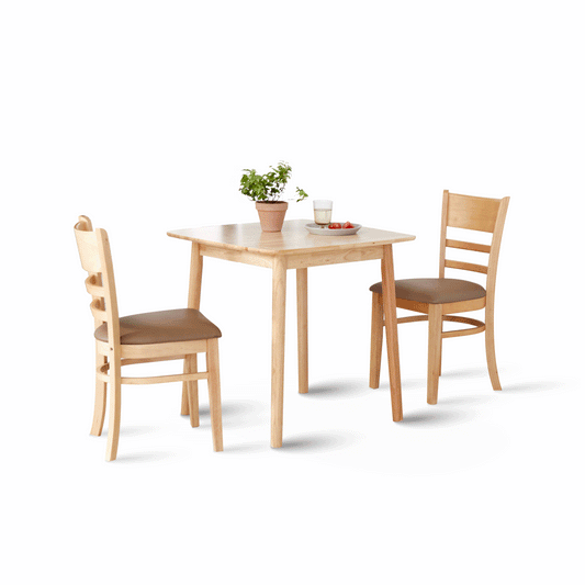 3-Piece Aslan Cabin Wooden Dining Room Table Set with 2 Chairs
