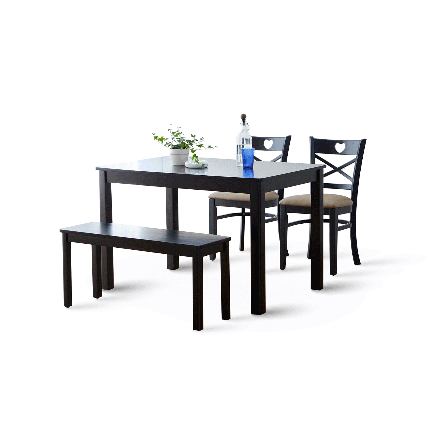 Livinia Home Furniture Cabin 4 Piece Wooden Dining Room Table Set livinia-home-furniture-cabin-4-piece-wooden-dining-room-table-set